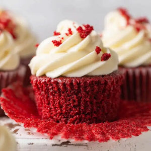 Red velvet with cream cheese frosting