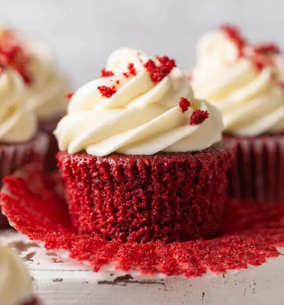 Red velvet with cream cheese frosting